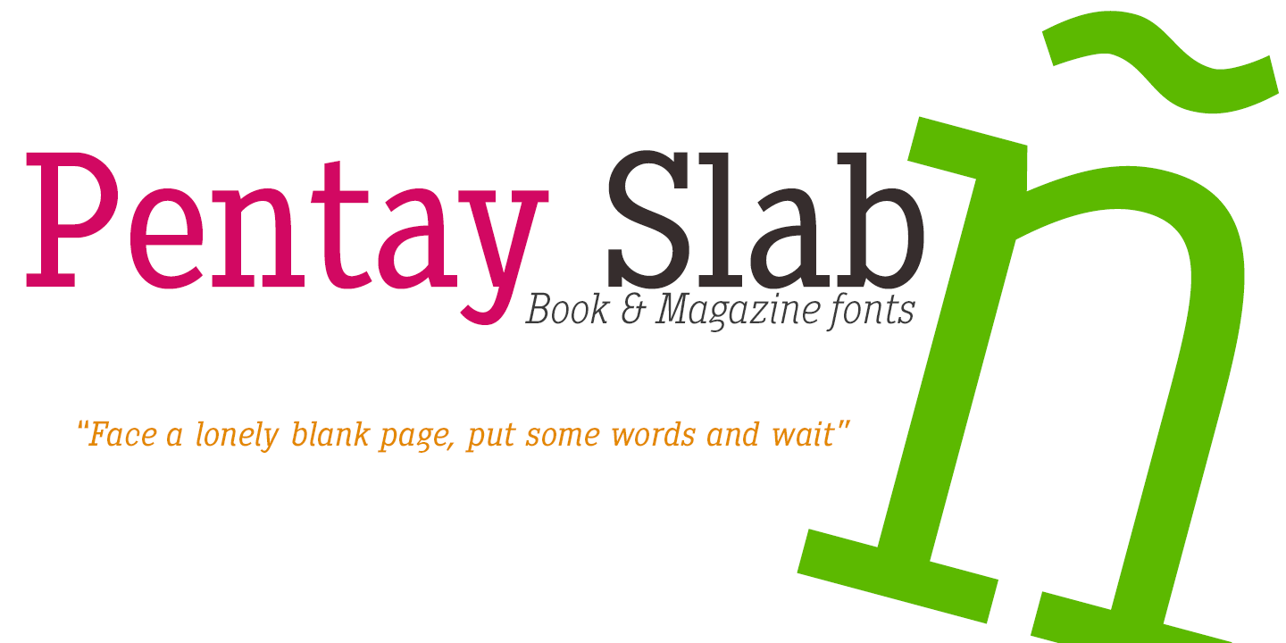 Pentay Slab Italic Font preview